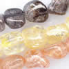 Natural crack crystal beads, Mix color, nugget, 8x10mm, Sold per 16-inch Strand 