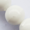 Gemstone beads, white stone, round, 16mm, Sold per 15-inch Strand 