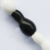 Gemstone beads, black & white stone, bowling, 15x20mm, Sold per 14-15 inch Strand 