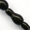 Gemstone beads, black stone, bowling, 15x20mm, Sold per 14-15 inch Strand
