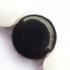 Gemstone beads, black & white stone, coin, 16mm, Sold per 14-inch Strand 