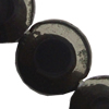 Gemstone beads, black stone, coin, 16mm, Sold per 14-inch Strand 