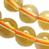 Gemstone beads, citrine, round, 10mm, Sold per 16-inch Strand 