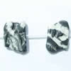 Gemstone beads, white and black stone, coney, 23x32mm, Sold per 16-inch Strand 