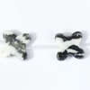 Gemstone beads, white and black stone, flower, 20x20mm, Sold per 16-inch Strand 