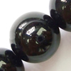 Gemstone beads, black jade, round, 12mm, Sold per 16-inch Strand 