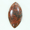 Gemstone pendant, black obsidian, hores eye, 25x55x6mm, Sold by PC