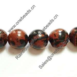 Gemstone beads, black obsidian, round, 4mm, Sold per 16-inch Strand 