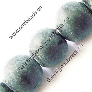 Gemstone beads, sand surface black stone, round, 12mm, Sold per 14.5-inch Strand 