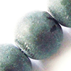 Gemstone beads, sand surface black stone, round, 12mm, Sold per 14.5-inch Strand 
