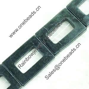 Gemstone beads, sand surface black stone, rectangle, 24x32x5mm, Sold per 16-inch Strand 