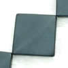 Gemstone beads, sand surface black stone, corner drilled square, 25x25mm, Sold per 16-inch Strand