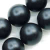 Gemstone beads, sand surface black stone, round, 18mm, Sold per 16-inch Strand