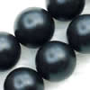 Gemstone beads, sand surface black stone, round, 16mm, Sold per 16-inch Strand