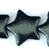Gemstone beads, black stone, pentacle, 23x23mm, Sold per 16-inch Strand 