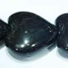 Gemstone beads, black stone, heart, 16mm, Sold per 16-inch Strand 