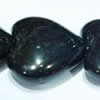 Gemstone beads, black stone, heart, 10mm, Sold per 16-inch Strand 