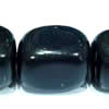 Gemstone beads, black stone, nugget, 9x12mm, Sold per 16-inch Strand 