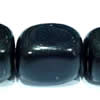 Gemstone beads, black stone, nugget, 8x10mm, Sold per 16-inch Strand 