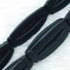 Gemstone beads, sand surface black stone, triangle, 15x35mm, Sold per 16-inch Strand