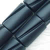 Gemstone beads, sand surface black stone, tube, 12x20mm, Sold per 16-inch Strand