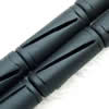 Gemstone beads, sand surface black stone, tube, 12x33mm, Sold per 16-inch Strand 