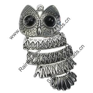 Pendant/Charm, Zinc Alloy Jewelry Findings, Lead-free, Animal 40x95mm, Sold by PC