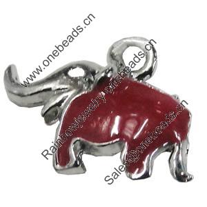 Zinc Alloy Enamel Pendant, Nickel-free & Lead-free, Animal 15x10mm, Sold by Bag