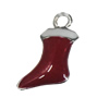 Zinc Alloy Enamel Pendant, Nickel-free & Lead-free, boot 9x15mm, Sold by PC