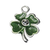 Zinc Alloy Enamel Pendant, Nickel-free & Lead-free, Flower 13x18mm, Sold by PC