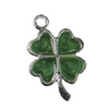 Zinc Alloy Enamel Pendant, Nickel-free & Lead-free, Flower 12x20mm, Sold by PC