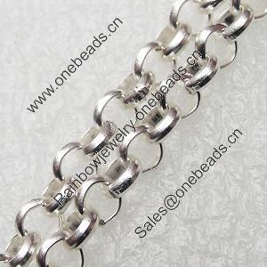 Iron Jewelry Chains, Lead-free Link's size:3.8mm, thickness:1mm, Sold by Group