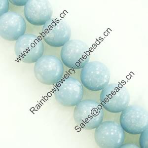 Gemstone beads, blue quartz, round, 12mm, Sold per 16-inch Strand 