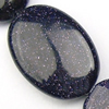 Gemstone beads, blue sand stone, oval, 30x20x8mm, Sold per 16-inch Strand 