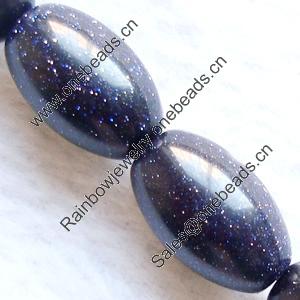 Gemstone beads, blue sand stone, rice, 8x12mm, Sold per 16-inch Strand 