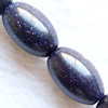 Gemstone beads, blue sand stone, rice, 8x12mm, Sold per 16-inch Strand 
