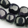 Gemstone beads, blue sand stone, nugget, 17x20mm, Sold per 16-inch Strand
