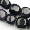 Gemstone beads, blue sand stone, nugget, 12x15mm, Sold per 16-inch Strand