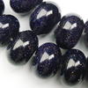 Gemstone beads, blue sand stone, roundel, 3x6mm, Sold per 16-inch Strand 