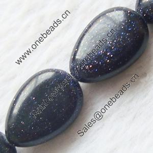 Gemstone beads, blue sand stone, horizontal drilled teardrop, 10x14mm, Sold per 16-inch Strand 