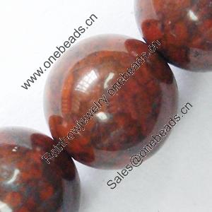 Gemstone beads, breciated jasper, round, 10mm, Sold per 16-inch Strand 