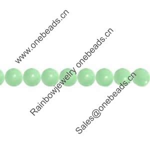 Gemstone beads, burma jade, round, 6mm, Sold per 16-inch Strand