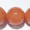 Gemstone beads, cherry quartz, faceted round, 16x16mm, Sold per 16-inch Strand 