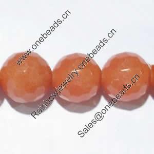 Gemstone beads, cherry quartz, faceted round, 14x14mm, Sold per 16-inch Strand 