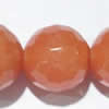 Gemstone beads, cherry quartz, faceted round, 12x12mm, Sold per 16-inch Strand 