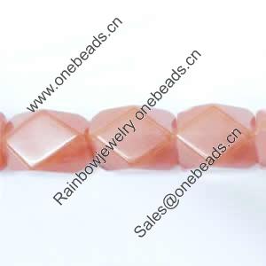 Gemstone beads, cherry quartz, ovtangon, 13x16mm, Sold per 16-inch Strand