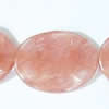 Gemstone beads, cherry quartz, wave oval, 15x20mm, Sold per 16-inch Strand