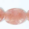 Gemstone beads, cherry quartz, wave oval, 10x14mm, Sold per 16-inch Strand