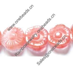 Gemstone beads, cherry quartz, flower, 16mm, Sold per 16-inch Strand