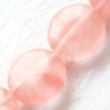 Gemstone beads, cherry quartz, coin, 12x12mm, Sold per 16-inch Strand 